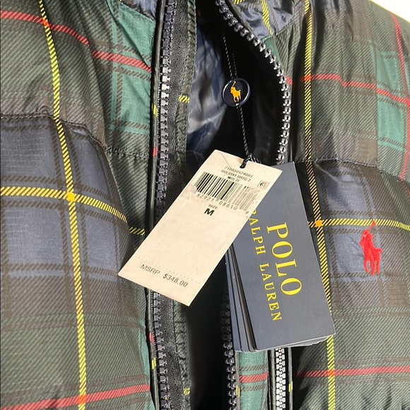 Polo by Ralph Lauren Men's Plaid Puffer Jacket - Navy - Picture 7 of 8